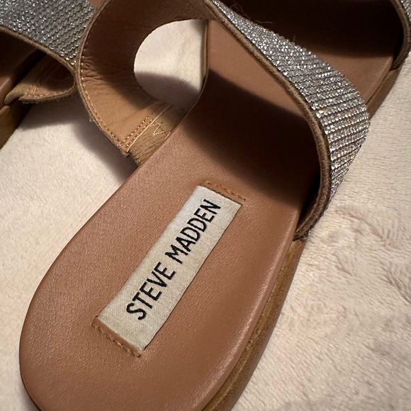 Steve Madden Rhinestone Slide Sandals - Picture 2 of 4